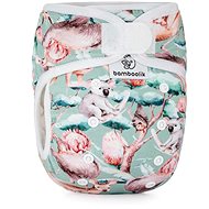 Bamboolik Night Pants Diaper with Insertable Diaper - Kangaroos, Velcro - Nappies
