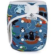 Bamboolik Night Pants Diaper with Insertable Diaper - Pirates, Velcro - Nappies