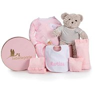 My bib with embroidery - pink - Baby Health Check Kit
