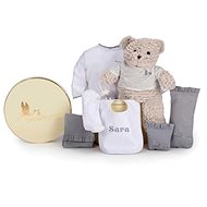 My bib with embroidery - grey - Baby Health Check Kit