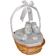 BEBEDEPARIS Gift basket with bib - grey - Baby Health Check Kit