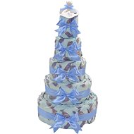 Five-tier Max diaper cake - blue - Nappy cake