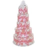 Five-tier Max Diaper Cake - Pink - Nappy cake