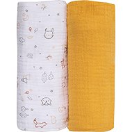 BUBABA Muslin diapers 2 pcs yellow - Cloth Nappies
