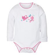 Gmini Kitty Long-Sleeved Baby Bodysuit 62 - White - Bodysuit for Babies