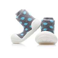 ATTIPAS Polka Dot Shoes AD05-Gray size M (109-115 mm) - Baby Booties