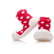 ATTIPAS Polka Dot Shoes AD06-Red Size S (96-108 mm) - Baby Booties