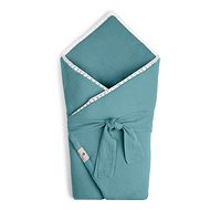 Maceshka Muslin wrap with decorative edge eucalyptus, lace - Swaddle Blanket