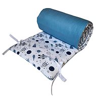 Maceshka Mantinel do postýlky – raketky, modrá - Crib Bumper