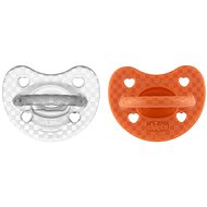 CHICCO Physio Luxe, orange/gray, 16-36 m, 2 pcs - Baby Pacifier