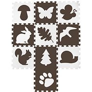 EVA Puzzle podložka Lesní priatelia 32 × 32 × 1 cm (10 ks) - Penové puzzle