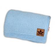 Baby Nellys Knitted blanket BASIC 80 × 90 cm, blue - Blanket