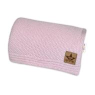 Baby Nellys Knitted blanket BASIC 80 × 90 cm, light pink - Blanket
