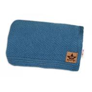 Baby Nellys Knitted blanket BASIC 80 × 90 cm, navy - Blanket