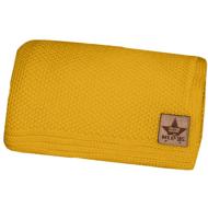 Baby Nellys Knitted blanket BASIC 80 × 90 cm, mustard - Blanket