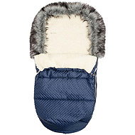 New Baby Lux Wool Winter Coat, blue - Stroller Footmuff