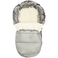 New Baby Lux Wool Winter Coat, grey - Stroller Footmuff
