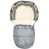 New Baby Lux Wool Winter Coat, graphite - Stroller Footmuff