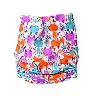 GaGa's Cloth Diaper All in One Colored Cats - Nappies