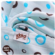 XKKO Bamboo Diapers 70 × 70 - Spirals&Bubbles Cyan Mix 3 pcs - Cloth Nappies