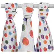 XKKO Bamboo Diapers 70 × 70 Digi - Watercolour Polka Dots Mix 3 pcs - Cloth Nappies