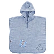XKKO Organic cotton terry poncho Organic Baby Blue Stars (1,5 - 4 years) - Children's Bath Towel