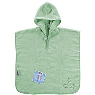 XKKO Organic cotton terry poncho Organic Mint Stars (1,5 - 4 years) - Children's Bath Towel