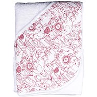 XKKO BMB Bamboo terry hooded towel 90 × 90 Safari W/Mesa Rose - Children's Bath Towel