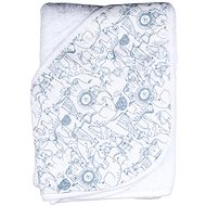 XKKO BMB Bamboo terry hooded towel 90 × 90 Safari W/Mountain Spring - Children's Bath Towel