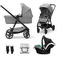 Kinderkraft 3in1 Newly Moonlight grey + Mink PRO - Baby Buggy