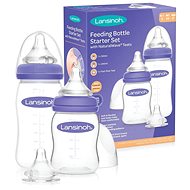 Lansinoh set 160 ml + 240 ml with NaturalWave TM teat (S+M+L) - Baby Bottle Set