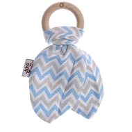 XKKO BMB Tickets - Chevron Baby Blue - Baby Teether