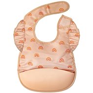 Tiny Twinkle Bryndák se silikonovou kapsou a volánky Boho Rainbow - Bib