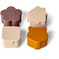 Citron Silicone food organisers Beige/Plum/Caramel - Lunch Box