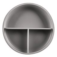Zopa Dove Grey Divided Plate with Suction Cup - Children's Plate