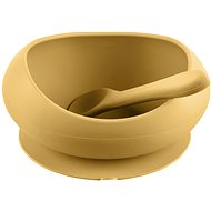 Zopa Bowl with raised edges and suction cup Mustard Yellow - Children's Bowl