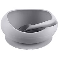 Zopa Bowl with raised edges and suction cup Dove Grey - Children's Bowl