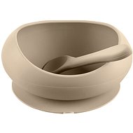 Zopa Bowl with raised edges and suction cup Sand Beige - Children's Bowl