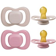 b.box Natural Rubber Soothers 0-6m 2 pcs berry/blush - Baby Pacifier