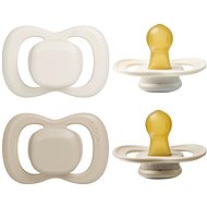 B.Box Natural Rubber Soothers 0–6m 2pcs Vanilla/Latte - Baby Pacifier