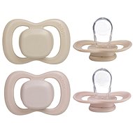 b.box Silicone Soothers 6m+ 2 pcs blush/latte - Baby Pacifier