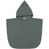 Lässig Muslin Poncho petrol green - Gyerek fürdőlepedő