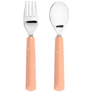 Lässig Cutlery with Silicone Handle apricot 2 ks - Children's Cutlery