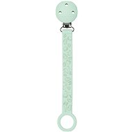 Nattou Silicone clip with mint green print - Dummy Clip