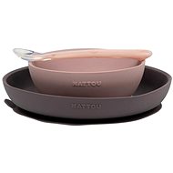 Nattou Dining set BPA-free purple-pink 3 pcs - Children's Dining Set