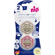 Nip Cherry air night soother 6m+, brown/red, 2 pcs - Baby Pacifier