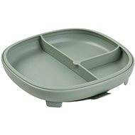 b. box Divided plate with suction cup 2in1 green - Children's Plate