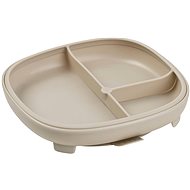 b. box Divided plate with suction cup 2in1 beige - Children's Plate