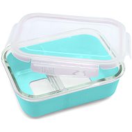 Melii Glass lunch container with silicone sleeve blue - Lunch Box