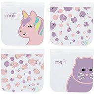 Melii Reusable snack bags 4 pcs Cat and Unicorn - Lunch Bag